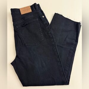 Lauren Ralph Lauren Barrel Baggy Black Denim Jeans Size 10